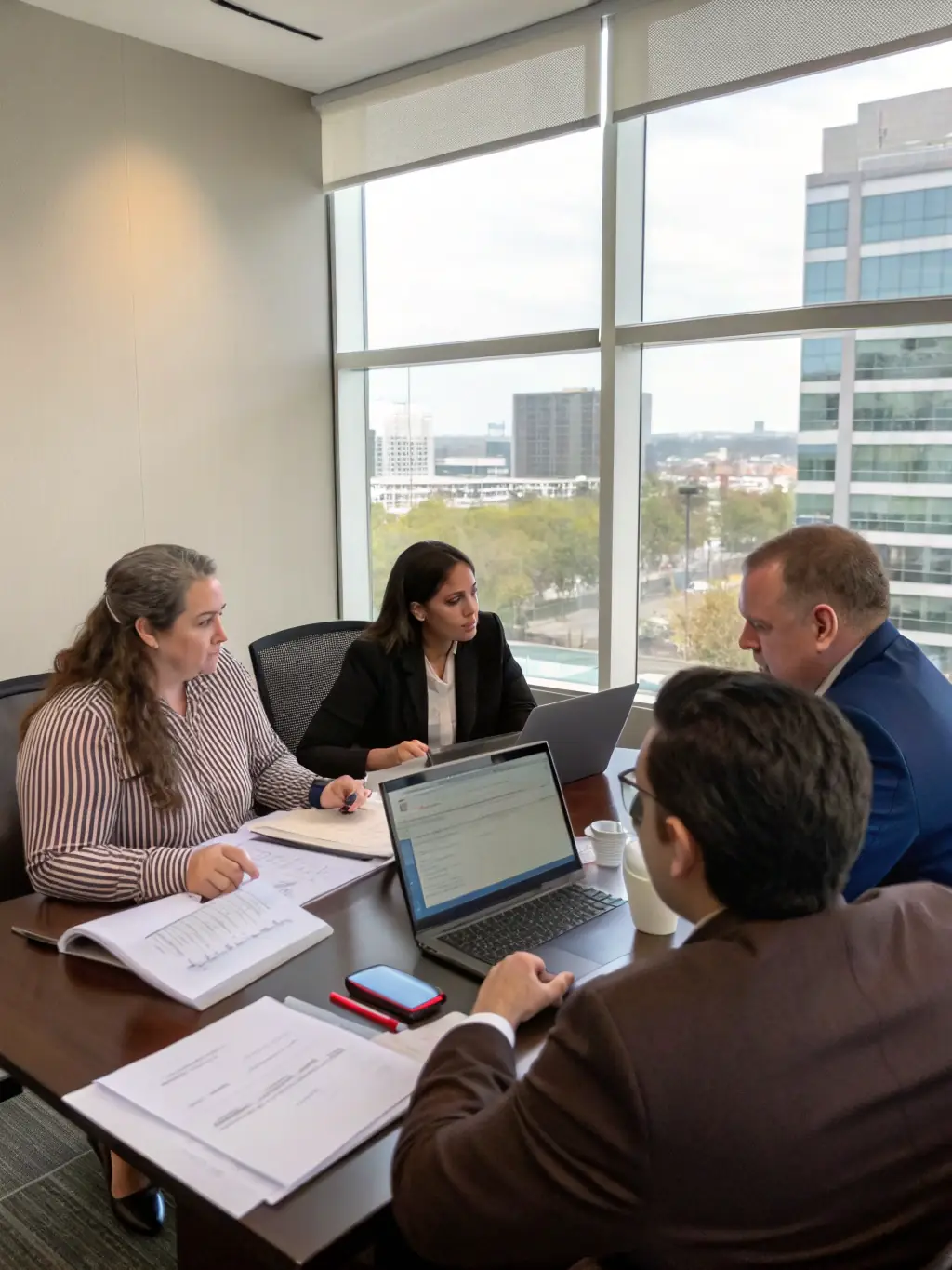 A diverse group of European business leaders are attentively listening to a presentation on the latest advancements in solar panel technology, delivered by a Chinese expert at the PowerMatch event.