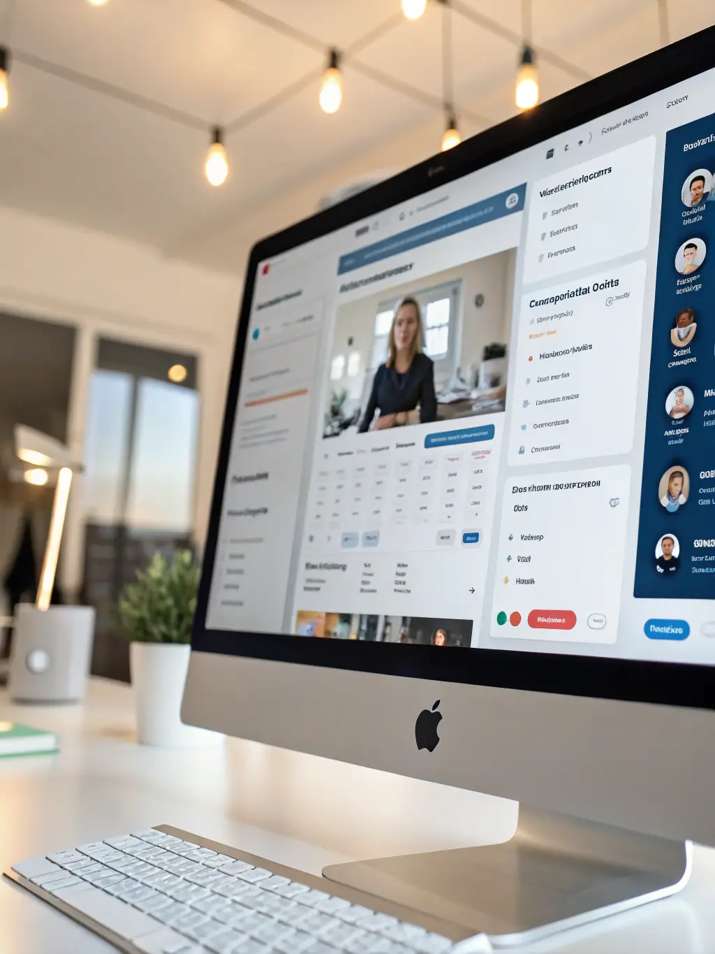 A screenshot of the PowerMatch online platform, showcasing its user-friendly interface with features like exhibitor profiles, matchmaking tools, and live chat options.